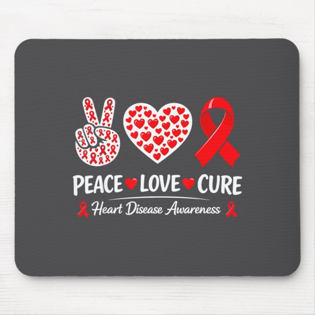 Heart Disease Awareness  Mousepad (Vorne)