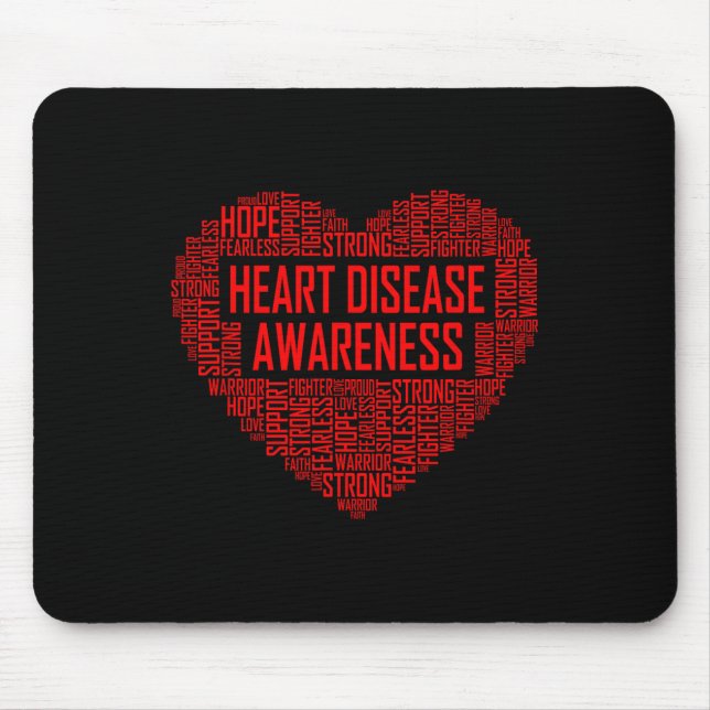 Heart Disease Awareness Red Heart Geschenk Februar Mousepad (Vorne)