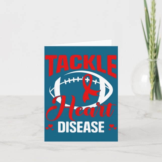 Heart Disease Awareness Red Heart Tackle Heart Dis Karte (Vorderseite)