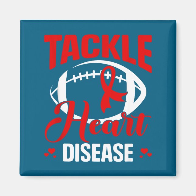 Heart Disease Awareness Red Heart Tackle Heart Dis Magnet (Vorne)