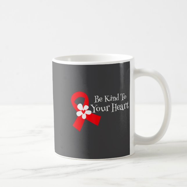Heart Disease Awareness Shirt Heart Health Month  Kaffeetasse (Rechts)