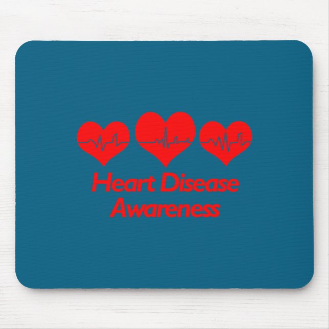 Heart Disease Awareness Shirt - Heart Health  Mousepad (Vorne)