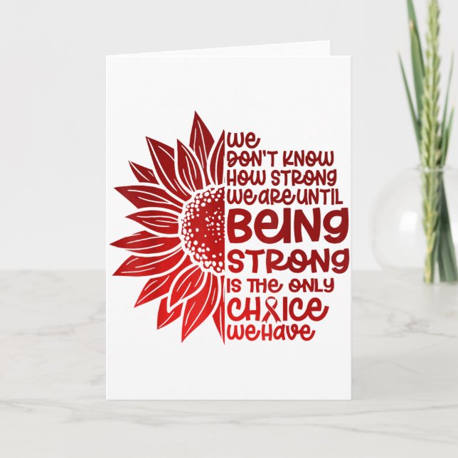 Heart Disease Awareness Warrior Survivor Supporter Karte (Vorderseite)