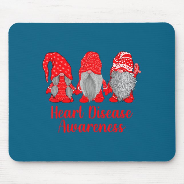 Heart Disease Awareness Wear Red In February Famil Mousepad (Vorne)
