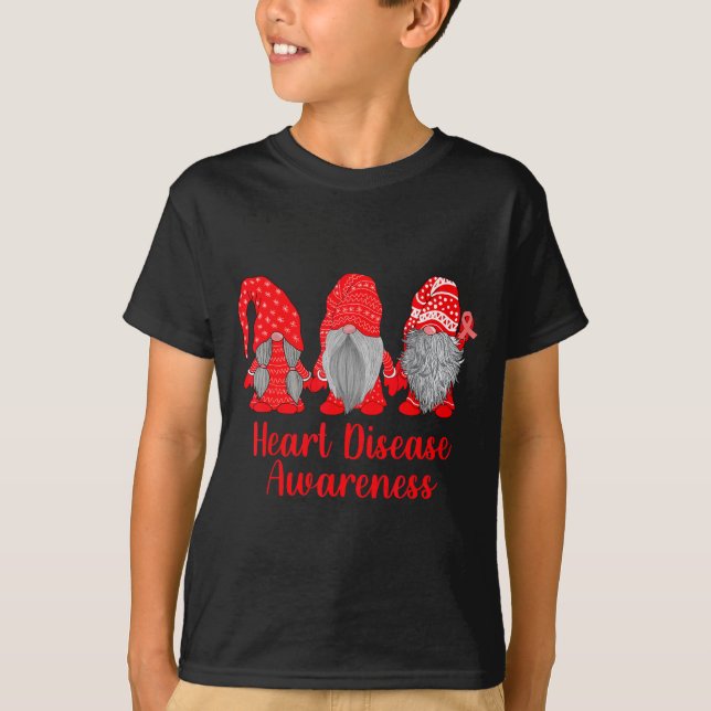 Heart Disease Awareness Wear Red In February Famil T-Shirt (Vorderseite)