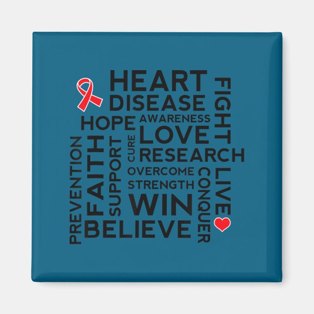 Heart Disease Month Suprt Walk Tee  Magnet (Vorne)