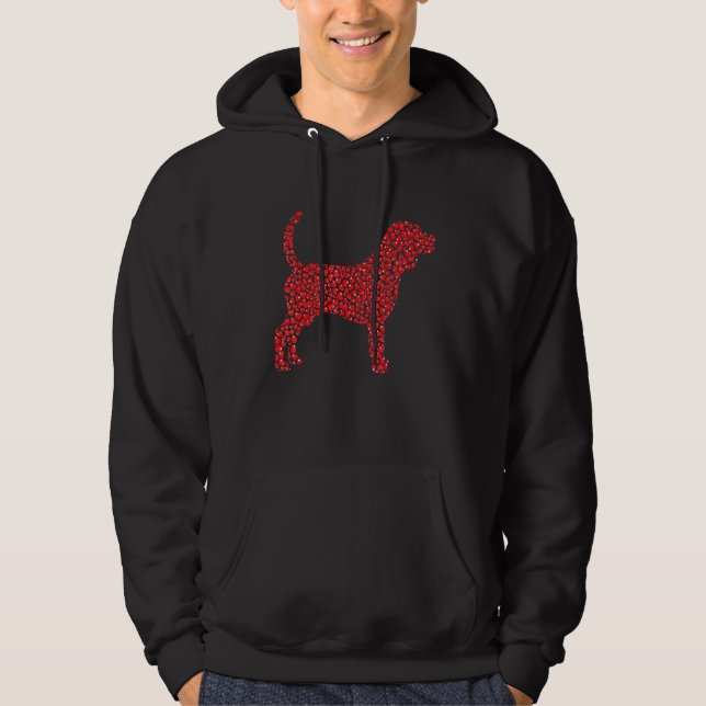 Heart Dog Lover Gifts Beagle Puppy Valentines Day Hoodie (Vorderseite)