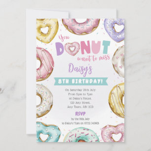 Heart Donut Geburtstag Einladung Sie nicht Gewollt