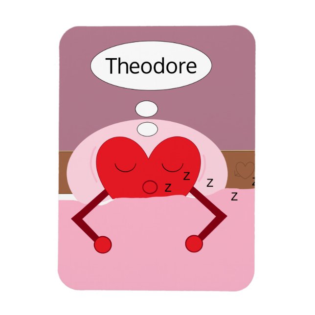 Heart Dreams Pink and Purple Magnet (Vertikal)