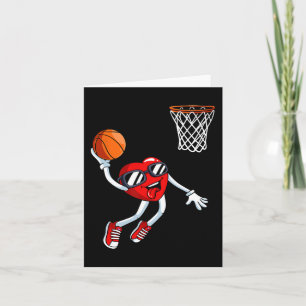 Heart Dunk Basketball Player Valentinstag Liebe S Karte