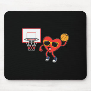 Heart Dunk Bysketbyll Player Valentinstag Liebe S Mousepad