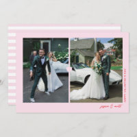 Heart Duo Rosa Valentinstag Fotokarte