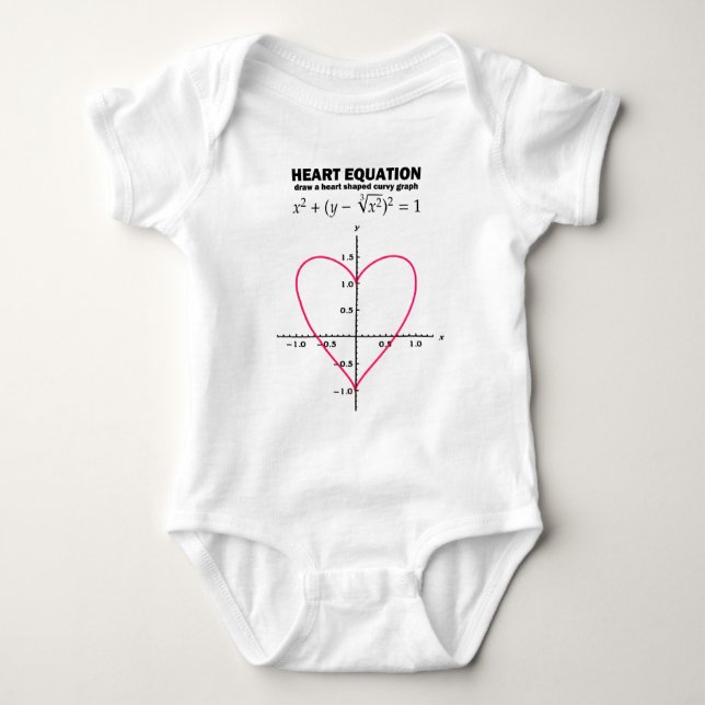 heart equation: mathematics baby strampler (Vorderseite)