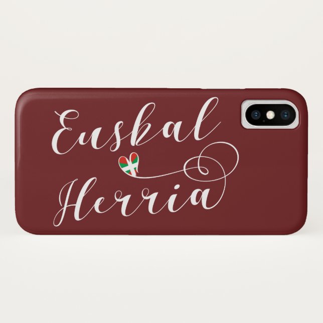 Heart Euskal Herria Handy Case, Baskisch Case-Mate iPhone Hülle (Rückseite (Horizontal))
