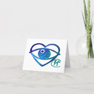 Heart Evil Eye Pop Art Dankeskarte