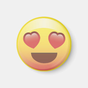 Heart Eyes Happy Liebe Emoji Magnet