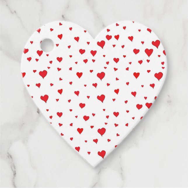 Heart favor/gift tag with hearts. geschenkanhänger (Vorderseite)