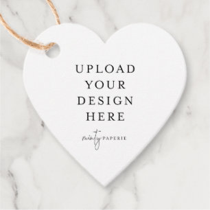 Heart Favor Tag, 1.75" Geschenkmarke Geschenkanhänger