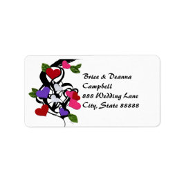 Heart Felt Wedding Address Labels Adressaufkleber