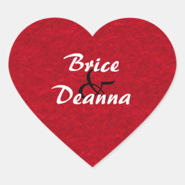 Heart Felt Wedding Herz-Aufkleber