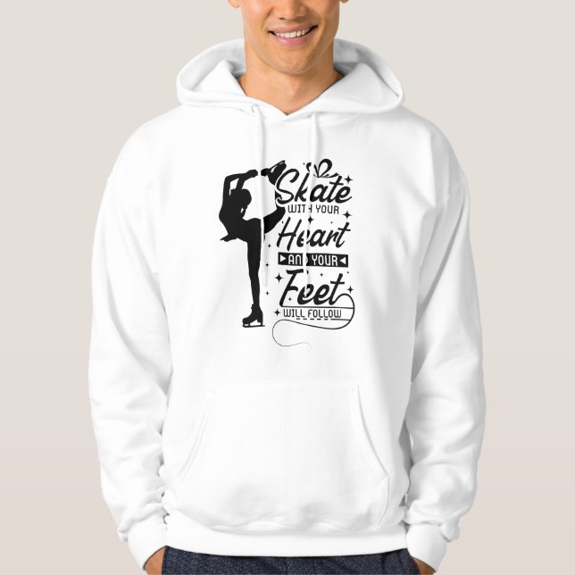 Heart Figure Skating Hoodie (Vorderseite)