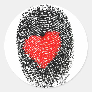 Heart Fingerprint Liebe Sticker