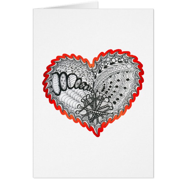 Heart Fire Red Doodle (Vorne)