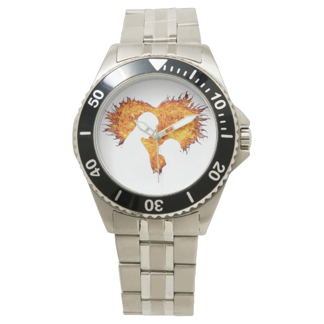 Heart flame men’s watch  armbanduhr (Vorderseite)
