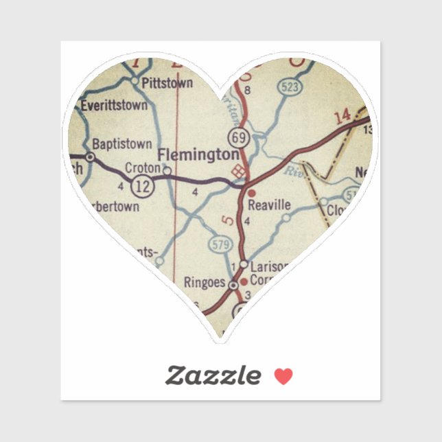 Heart Flemington NJ Aufkleber (Blatt)