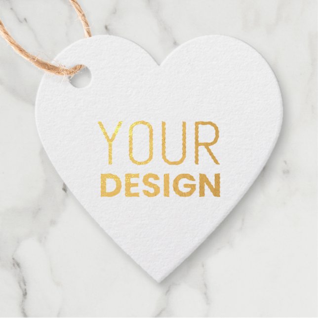 Heart Foil Tag [in mehreren Formen verfügbar] (Vorderseite)