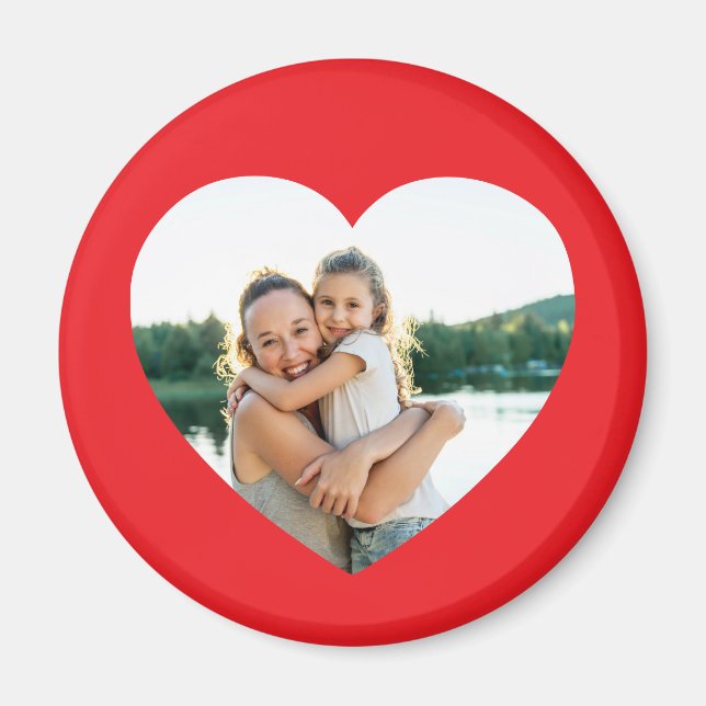 Heart Foto Red Magnet (Vorne)