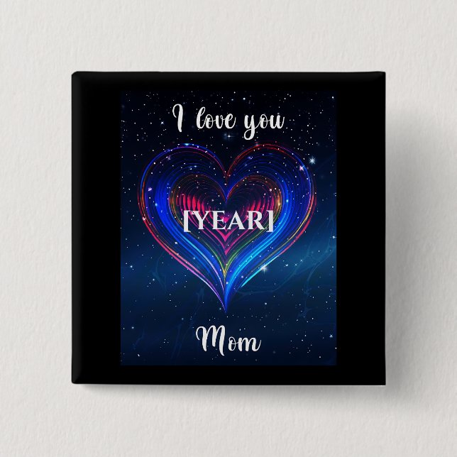 Heart Galaxy Pin / Pin Corazón Galaxia Button (Vorderseite)