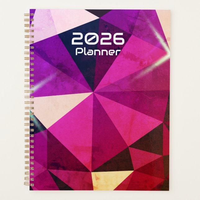 Heart Gemstone 2026 Purple Planner Planer (Vorderseite)