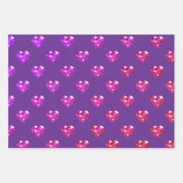 Heart Gemstone  Geschenkpapier Set