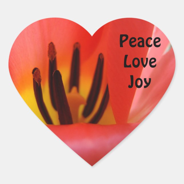 HEART-geprägte Aufkleber Umschlag Aufkleber Rot (Vorderseite)