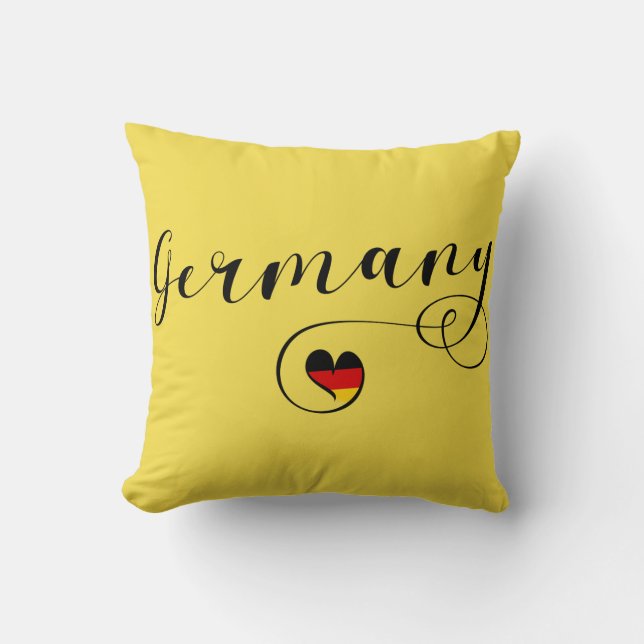 Heart Germany Pillow, deutsch Kissen (Vorderseite)