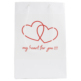 Heart Gift Bag Mittlere Geschenktüte
