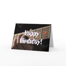 Heart Guitar Birthday Card
