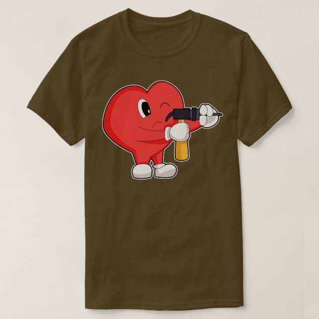 Heart Handyman Drill Press T-Shirt (Design vorne)
