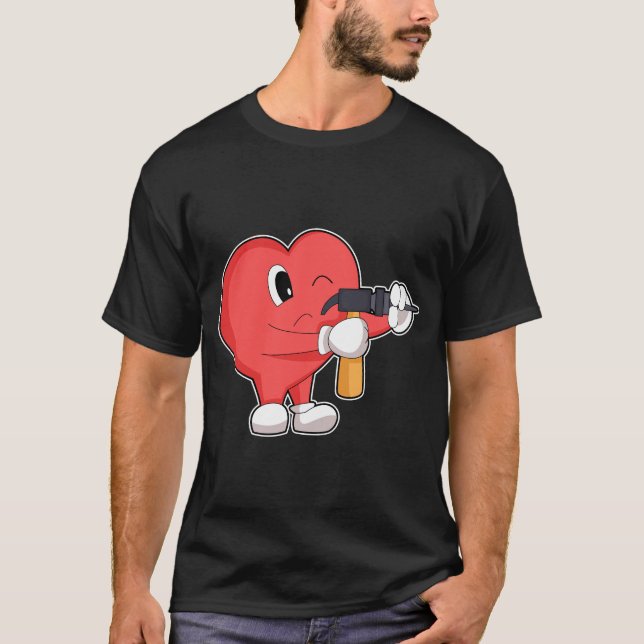 Heart Handyman Drill Press T-Shirt (Vorderseite)