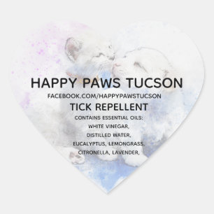 Heart Happy Paws Herz-Aufkleber