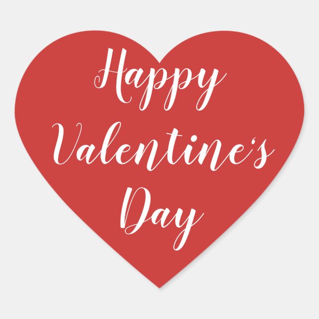 Heart Happy valentine's Day Sticker (Vorderseite)