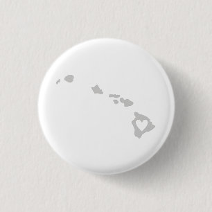 Heart Hawaii Staat Silhouette Button