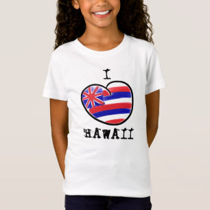 Heart Hawaii Staatsflagge Künstlerinnen Tee