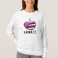 Heart Hawaii-Staatsflagge Ladys hoodie