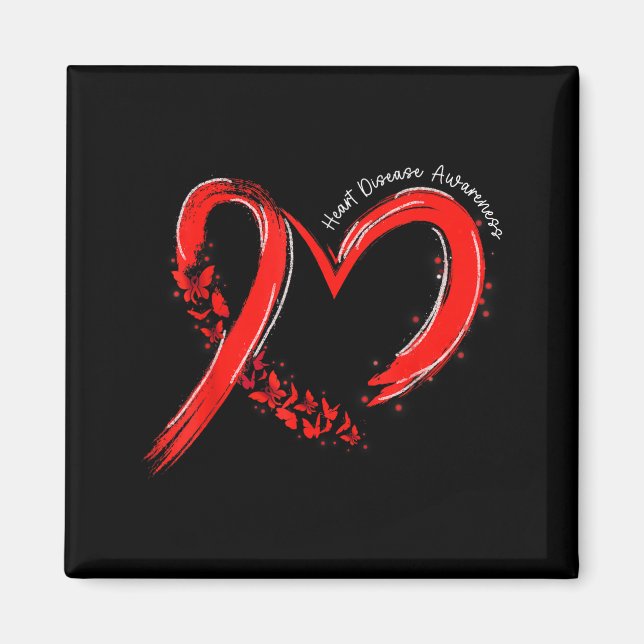 Heart Health Heart Disease Awareness Chd Mens Wome Magnet (Vorne)
