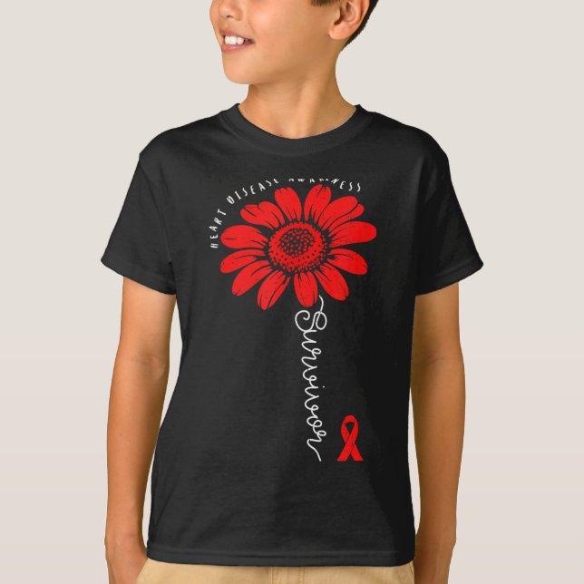 Heart Health Survivor Heart Disease Awareness Chd  T-Shirt (Vorderseite)