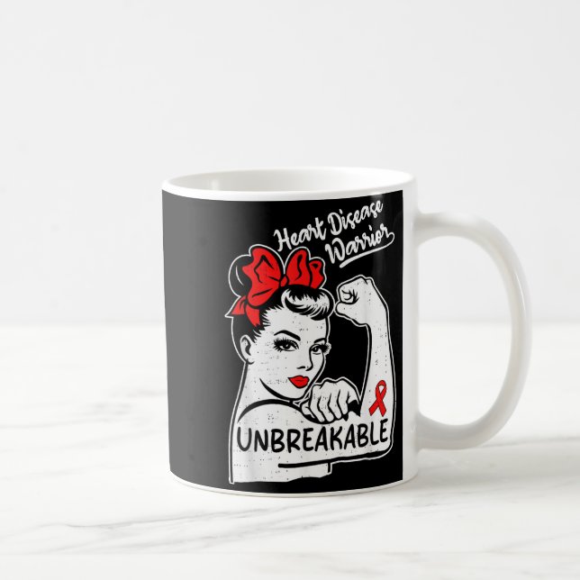 Heart Health Warrior Heart Disease Awareness Chd W Kaffeetasse (Rechts)