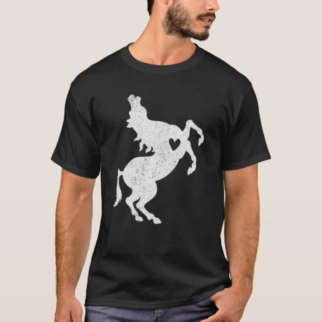Heart Horse Graphic Horse Lover Equestrian Rider H T-Shirt (Vorderseite)