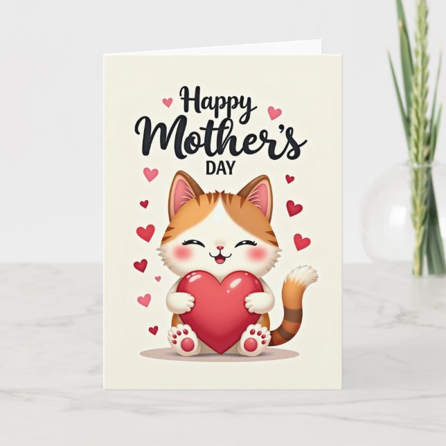 Heart Image Loving Mothers Day Card Karte (Vorderseite)